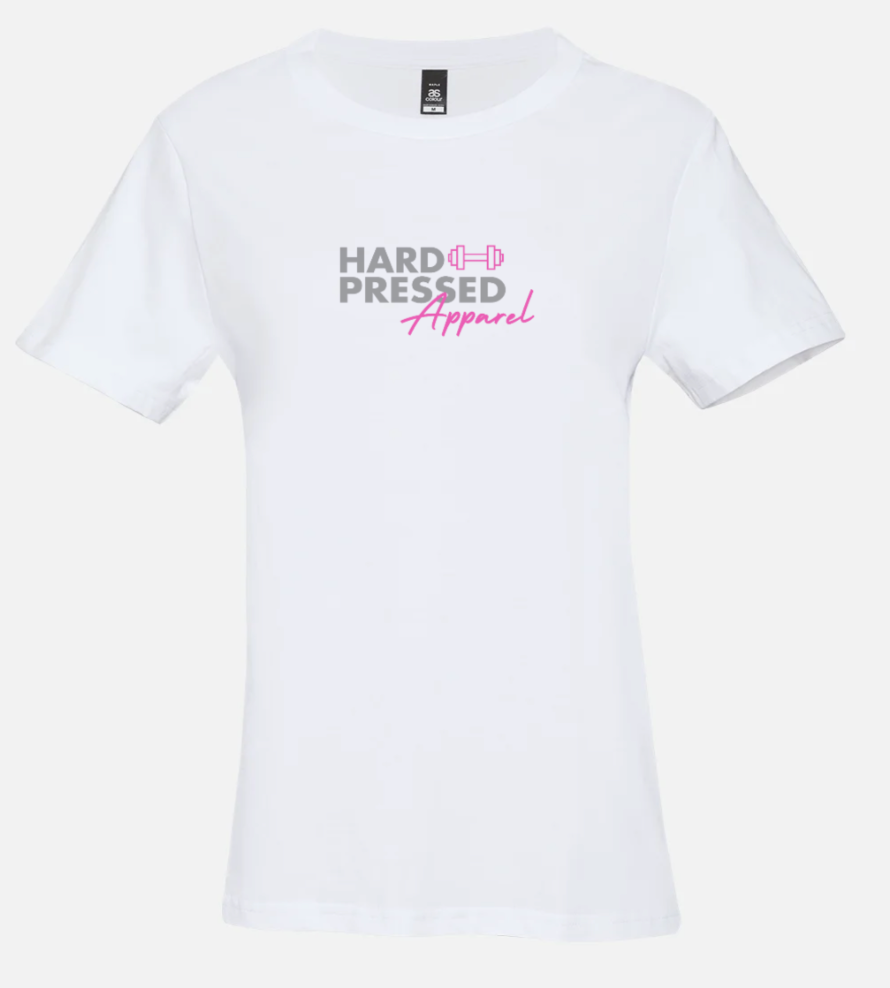 Women's fitted - Hard Pressed Tee - White