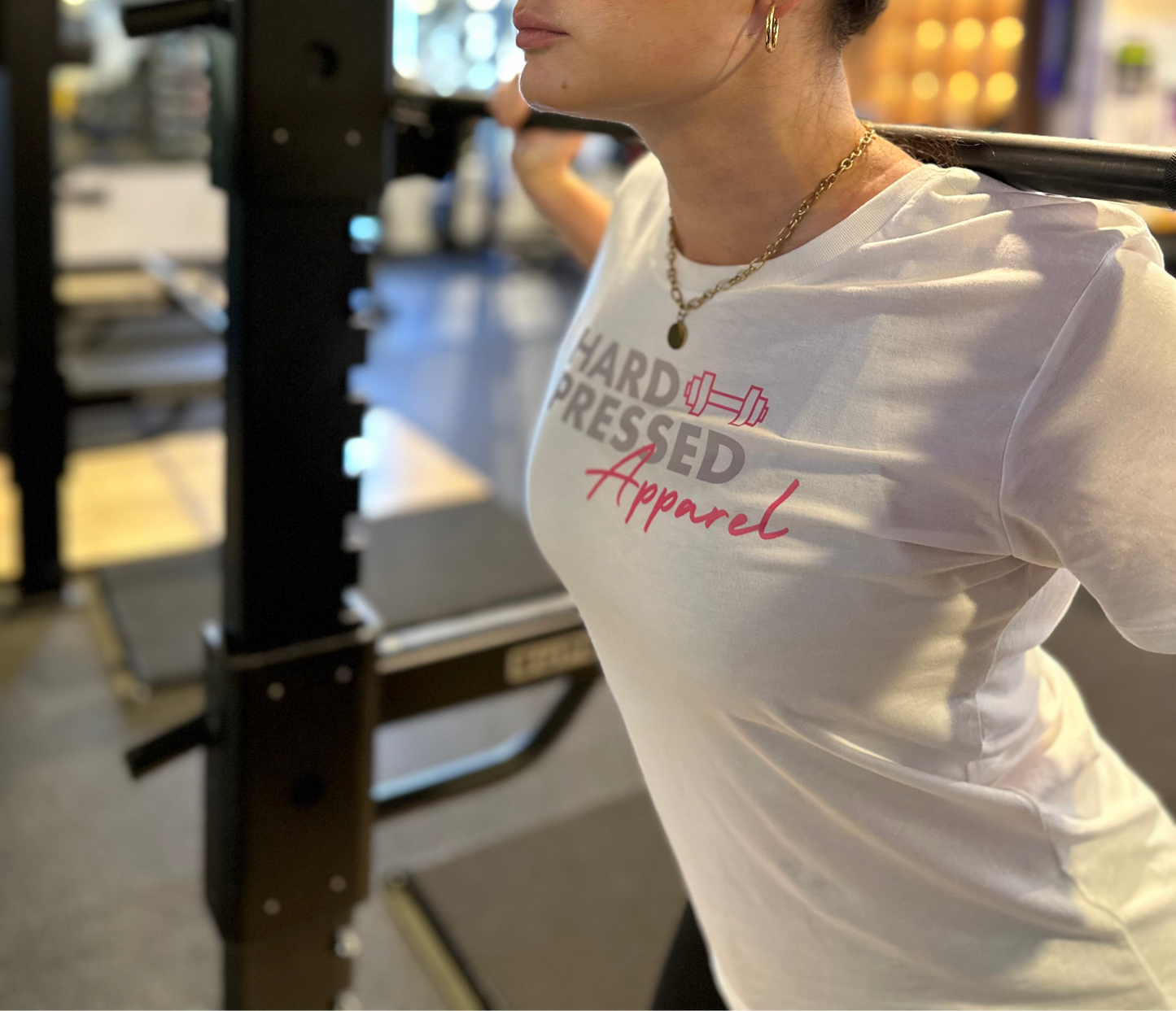 Ladies Hard Pressed Tee - White