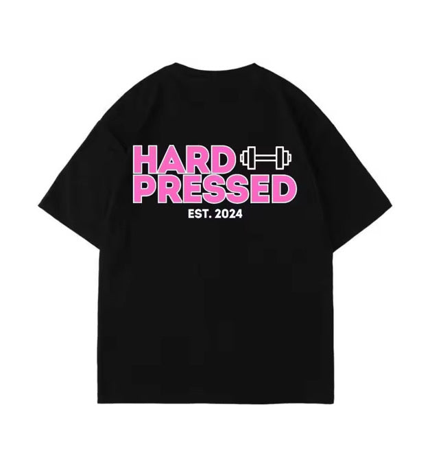 Hard Pressed Oversized Tee Embroidered - Black