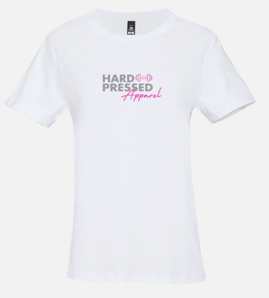Women's fitted - Hard Pressed Tee - White